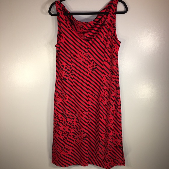 Express Striped Floral Print Shift Dress Sz 11/12 - Picture 5 of 8